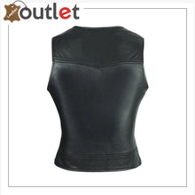 Laden Sie das Bild in den Galerie-Viewer, High Mileage Womens Distressed Brown Three-Zipper Cowhide Leather Vest - Leather Outlet