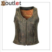 Laden Sie das Bild in den Galerie-Viewer, High Mileage Biker Leather Motorcycle Vest