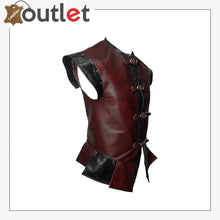 Laden Sie das Bild in den Galerie-Viewer, Leather Two Tone Buckled Choose Colours Fantasy Medieval Vest