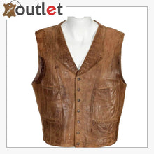 Laden Sie das Bild in den Galerie-Viewer, Men's Promo Basic Leather Vest (Black, Large)