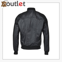 Laden Sie das Bild in den Galerie-Viewer, Leather Bomber Jacket Black