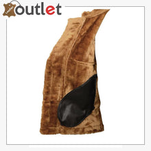 Load image into Gallery viewer, MEN'S Aviator B3 brown shaded sheepskin fur leather bomber flying jacket - Leather Outlet