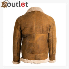 Laden Sie das Bild in den Galerie-Viewer, Men Aviator RAF B3 Bomber Shearling Fur Genuine Leather Jacket B3 Leather Bomber Jackets