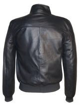 Laden Sie das Bild in den Galerie-Viewer, Men Crocodile Quilted Leather Bomber Jacket Leather Outlet