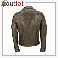 Laden Sie das Bild in den Galerie-Viewer, Men's Brown Sheep Leather Vintage Style Biker Fashion Casual Leather Jacket - Leather Outlet