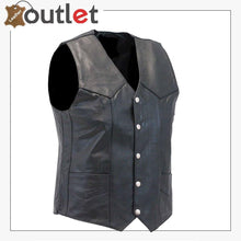 Laden Sie das Bild in den Galerie-Viewer, Leather Motorcycle Vest