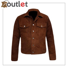 Laden Sie das Bild in den Galerie-Viewer, Men's Shirt Suede Leather Jacket - Leather Outlet