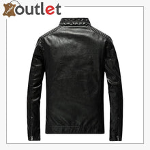 Laden Sie das Bild in den Galerie-Viewer, Mens Casual Zip Up Slim Bomber Faux Leather Jacket
