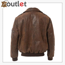 Laden Sie das Bild in den Galerie-Viewer, Mens Leather Flight Bomber Jacket Air Force Aviator
