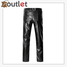 Laden Sie das Bild in den Galerie-Viewer, Mens Leather Pants Motorcycle Trousers
