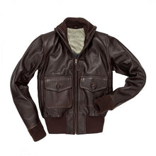 Laden Sie das Bild in den Galerie-Viewer, Men’s Navy Amelia Flight Leather Jacket Leather Outlet