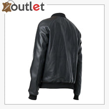 Laden Sie das Bild in den Galerie-Viewer, Mens Studded Bomber Biker Motorcycle Retro Cafe Racer Black Leather Jacket