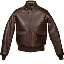 Laden Sie das Bild in den Galerie-Viewer, Men’s USAAF A-2 Bomber Brown Jacket Leather Outlet