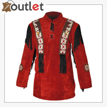 Laden Sie das Bild in den Galerie-Viewer, Mens Western Suede Leather Jacket