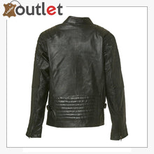 Laden Sie das Bild in den Galerie-Viewer, Handmade Biker Style Mens Leather Jacket - Leather Outlet