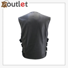 Laden Sie das Bild in den Galerie-Viewer, Mens Genuine Leather Cut SWAT Style Biker Vest