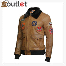 Laden Sie das Bild in den Galerie-Viewer, Men's Leather Jacket Genuine Lamb Skin with Detachable Collar Leather Outlet
