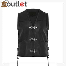 Laden Sie das Bild in den Galerie-Viewer, New Mens Leather Waistcoat Biker Vest - Leather Outlet