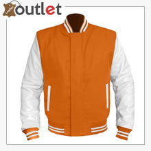 Laden Sie das Bild in den Galerie-Viewer, New Stylish Varsity Leather jacket For Women