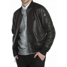 Laden Sie das Bild in den Galerie-Viewer, Pilot leather bomber jacket Leather Outlet