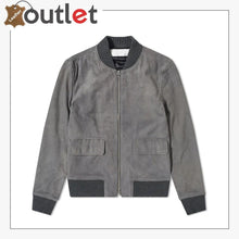 Laden Sie das Bild in den Galerie-Viewer, Smooth and Sleek Suede Leather Bomber Jacket