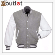 Laden Sie das Bild in den Galerie-Viewer, Varsity Baseball Leather Jacket For Women