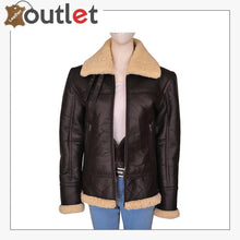 Laden Sie das Bild in den Galerie-Viewer, Women B3 Bomber Shearling Aviator Jacket