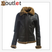 Laden Sie das Bild in den Galerie-Viewer, Women B3 Bomber Shearling Leather Jacket