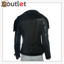 Laden Sie das Bild in den Galerie-Viewer, Women Sheepskin Oversized Collar Jacket