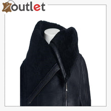 Laden Sie das Bild in den Galerie-Viewer, Women Sheepskin Oversized Collar Jacket
