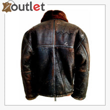 Load image into Gallery viewer, WW2 B3 Sheepskin Shearling Flying Pilot Leather Bomber Jacket - Leather Outlet