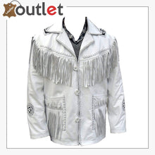 Laden Sie das Bild in den Galerie-Viewer, Western Cowboy Real Leather Jacket For Men