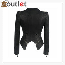 Laden Sie das Bild in den Galerie-Viewer, Winter Motorcycle Pure leather Jacket Women - Leather Outlet
