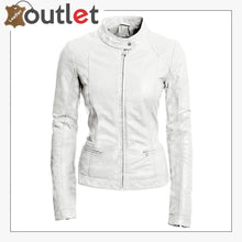 Laden Sie das Bild in den Galerie-Viewer, Women Bomber Genuine Leather Jacket