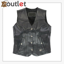 Laden Sie das Bild in den Galerie-Viewer, Womens Harley Davidson Motorcycle Leather Vest