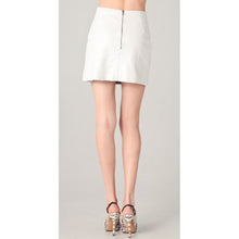 Load image into Gallery viewer, Womens Stylish Genuine Lambskin White Leather Mini Skirt Leather Outlet