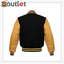 Load image into Gallery viewer, Wool Blend Baseball Leather Varsity jacket - Leather Outlet