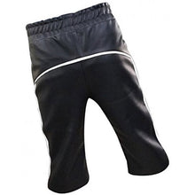 Laden Sie das Bild in den Galerie-Viewer, Men Designer Real Sheepskin Black Leather Shorts Cargo Leather Outlet