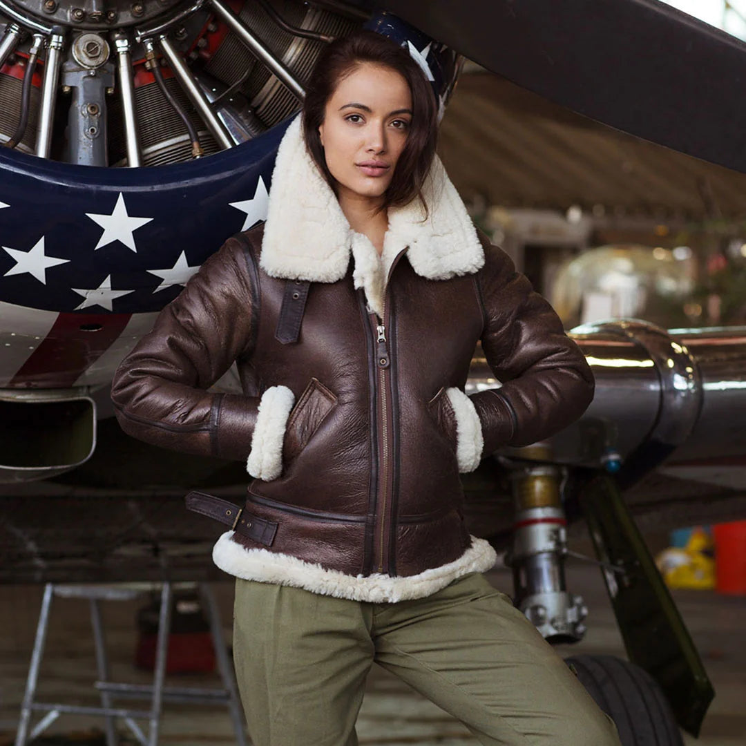 The-Art-of-Women-s-B3-Leather-Jackets-Unveiling-the-Craftsmanship Leather Outlet