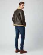 Men’s B-3 Shearling Leather Bomber Jacket – Real Flight Jacket