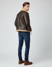 Load image into Gallery viewer, Men’s B-3 Shearling Leather Bomber Jacket – Real Flight Jacket
