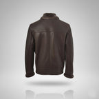 Men’s Leather Trench Coat – Mid-Length Winter Jacket
