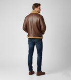 Arctic Expedition Leather Bomber Jacket – Shearling Pilot Coat