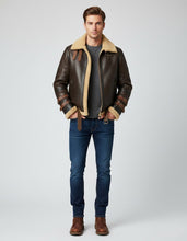 Load image into Gallery viewer, Men’s B-3 Shearling Leather Bomber Jacket – Real Flight Jacket
