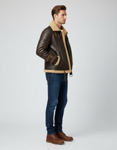 Load image into Gallery viewer, Men’s B-3 Shearling Leather Bomber Jacket – Real Flight Jacket
