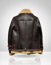 Load image into Gallery viewer, Men’s B-3 Shearling Leather Bomber Jacket – Real Flight Jacket
