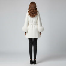 Load image into Gallery viewer, Elite Women’s Wool Fur Collar Overcoat
