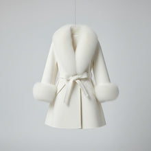 Load image into Gallery viewer, Elite Women’s Wool Fur Collar Overcoat
