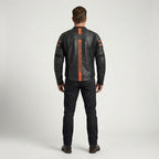 Men’s Brawler Leather Moto Jacket – Harley-Style Black Biker Jacket
