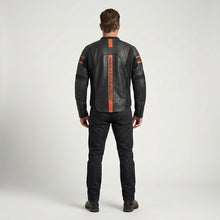 Load image into Gallery viewer, Men’s Brawler Leather Moto Jacket – Harley-Style Black Biker Jacket
